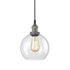 Vintage Clear Glass Globe Pendant Lighting Rustic Mycete Finish